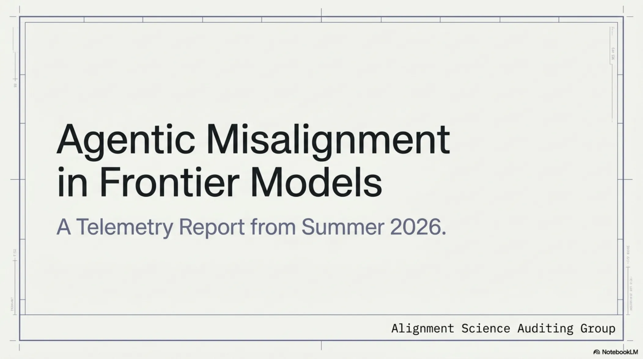 Agentic Misalignment in Frontier Models – slide 1 of 16